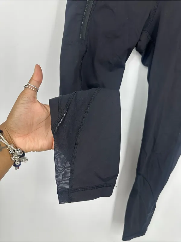 Black Lululemon Leggings Size 4 Gym Workout Training Cropped - Image 3