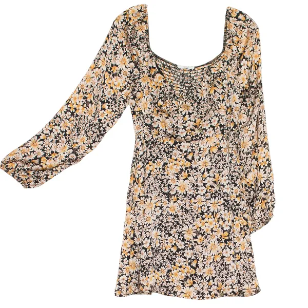 Timing Dress Babydoll Cottage Fairy Academia Romantic Feminine Retro Fall Floral Large - Image 8