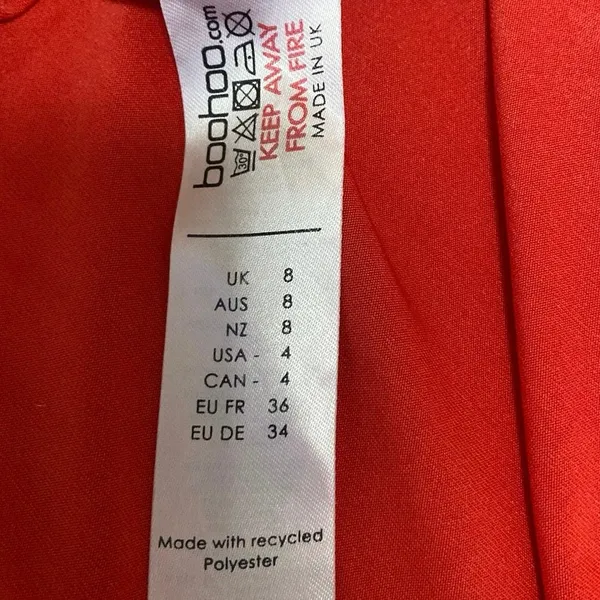 Boohoo Red Cut-Out V-Neck Spaghetti Strap Bodycon Maxi Party Cocktail Dress Sz 4 - Image 7