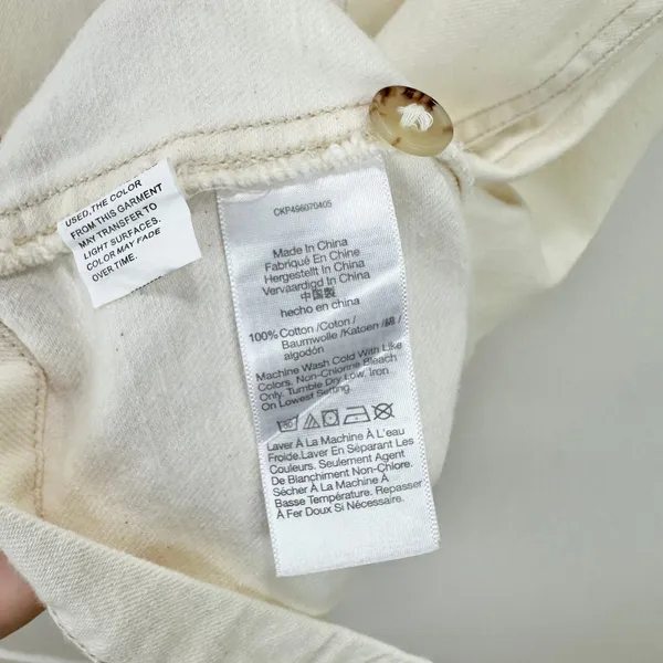 Madewell Denim Boxy Shirtdress Vintage Canvas White Relaxed Mini Small NWT - Image 10