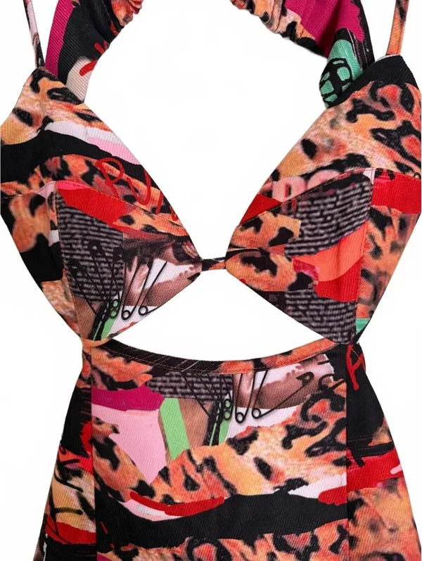 Princess Polly Cutout Mini Dress Size 4 Sleeveless Retro City Chic Punk Summer - Image 3