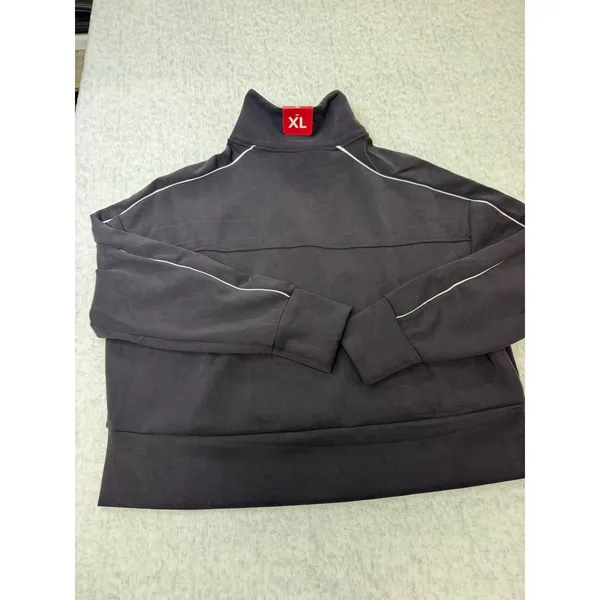 Members Mark Sandwash Half Zip Pullover Womens XL Charcoal Gray Mock Neck‎ NWT.. - Image 3