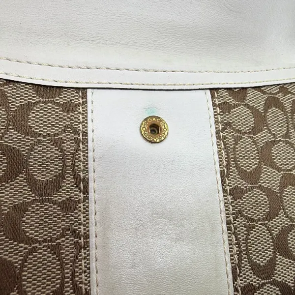 Coach Continental Brown Signature C Canvas Leather Wallet - Image 5