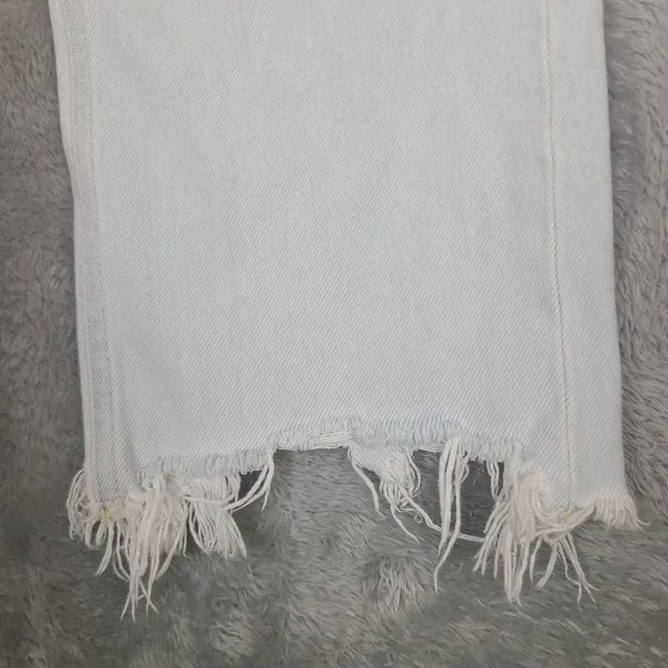 Free People Maggie Jeans Size 25* Chewed Hem Distressed Straight Relaxed Ankle‎ - Image 7