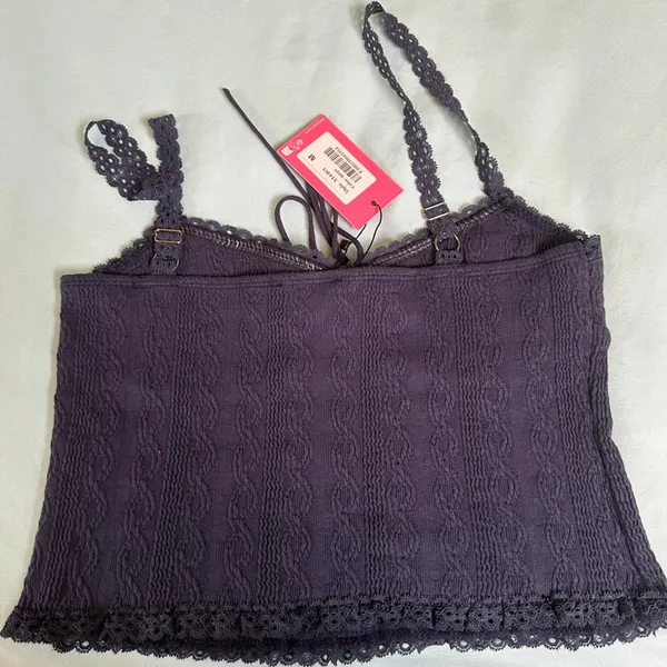 Edikted navy blue lace tank top - Image 6