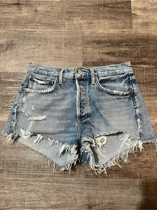 AGOLDE Parker Vintage Cut-Off Shorts in Clutch - Image 2