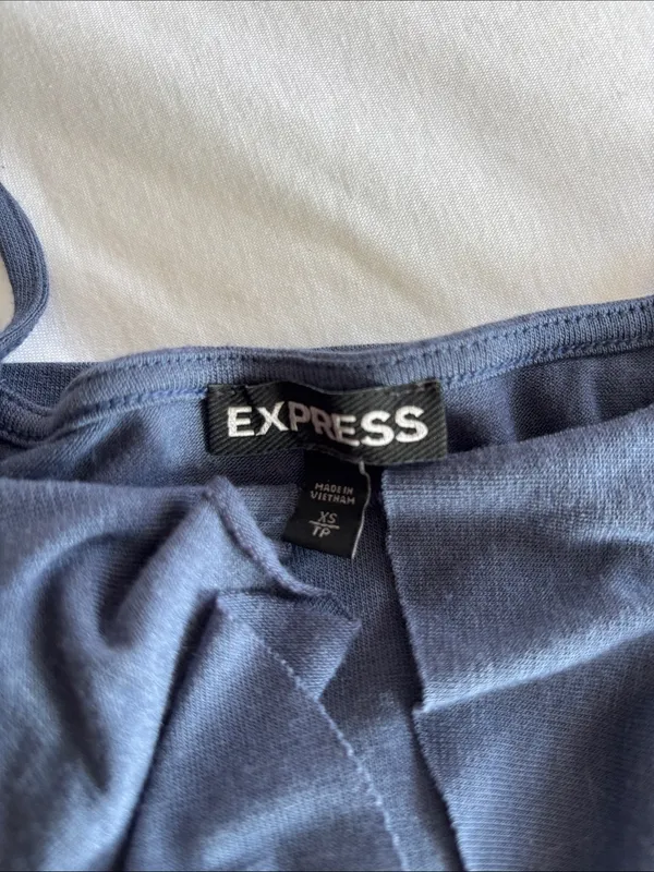 Express Blue Ruffle Knot Cami - Image 6