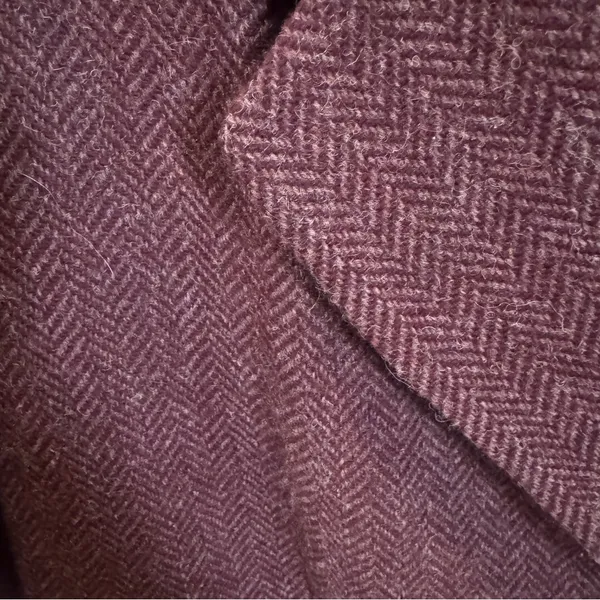 Vintage Norm Thompson Burgundy ‎ Blazer Classic Wool Jacket - Image 5