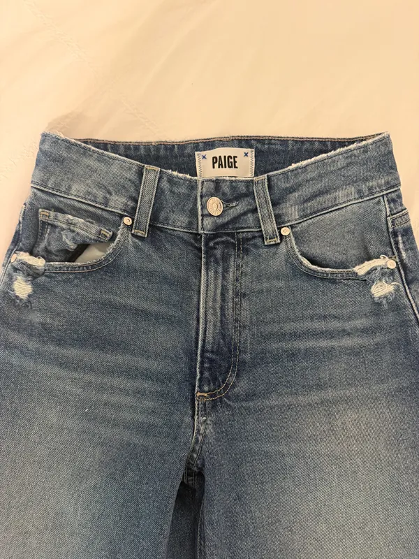 PAIGE Wide Leg Cuffed Jeans - Image 2