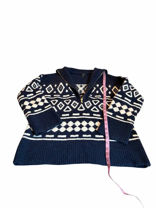 J. CREW relaxed half zip wool blend sweater - Image 2