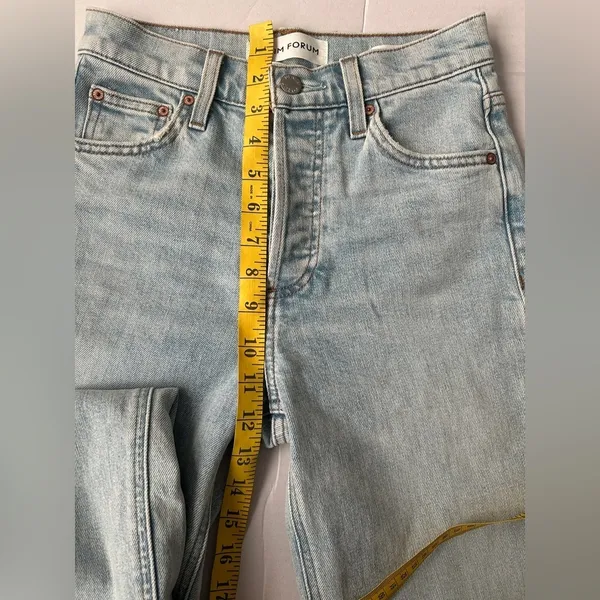 Denim Forum Aritzia The Arlo High Rise Straight Leg Jeans 24 - Image 9