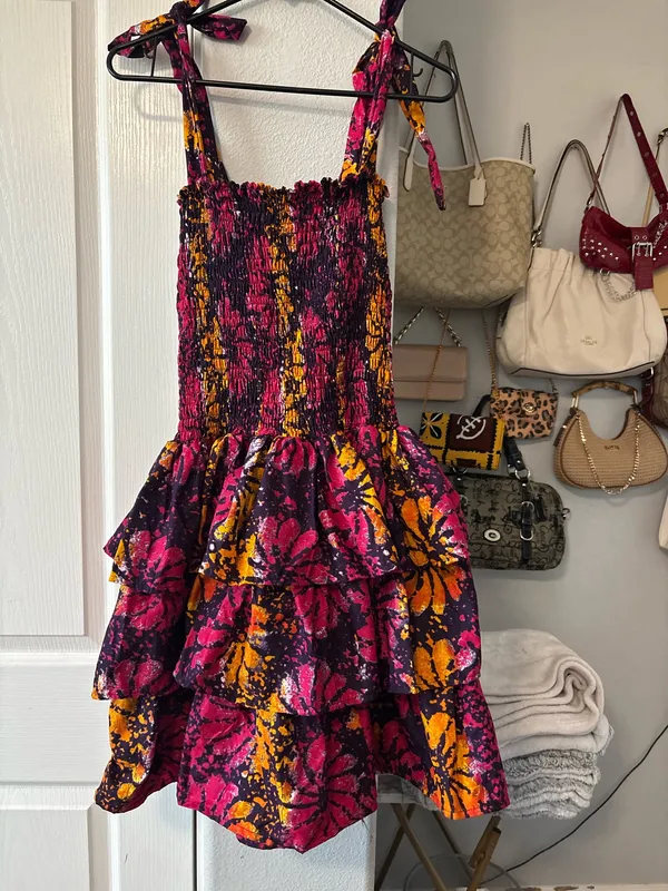 Ruffle mini dress Purple Size M - Image 6