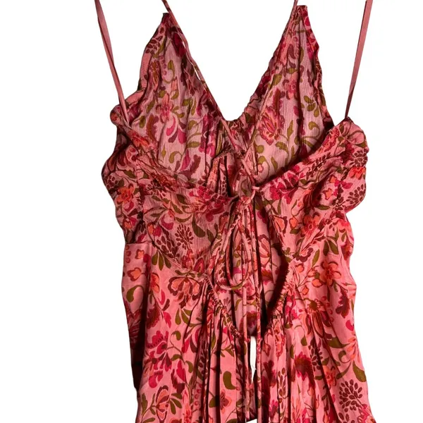 Free People Pixie Printed Tunic in Light Combo Pink Red Size Medium Sz M New - Image 7