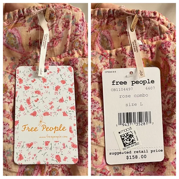 Free People Tangier Babydoll Maxi Dress Large - Image 9