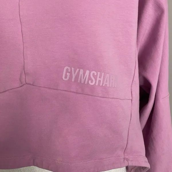 Gymshark Ori cropped sweatshirt lavender lilac workout Size Large - Image 2