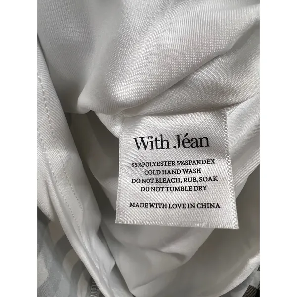 With Jean Cassia Dress Size XXS Gingham High Neck Mini - Image 6