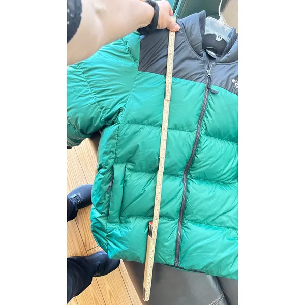 The North Face Nordic 700 fill goose down green puffer jacket no hood men’s szM - Image 11