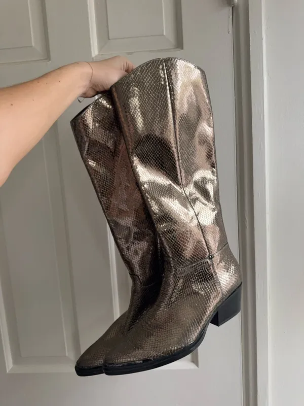 Franco Sarto Boots Cowgirl Metallic - Image 2