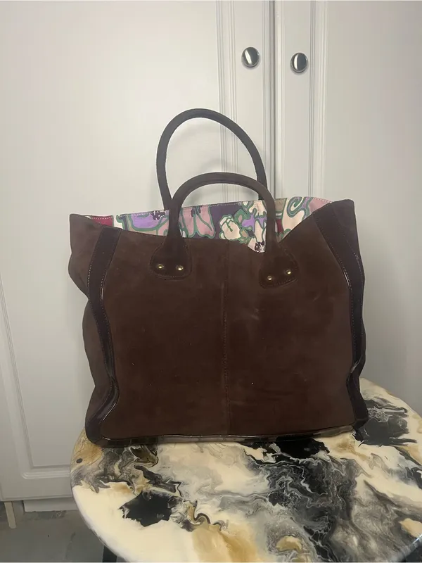 Y2K Gap Genuine Suede Brown Tote Bag - Image 8