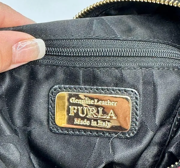 Furla Hobo Bicolor Leather Shoulder Bag - Image 11