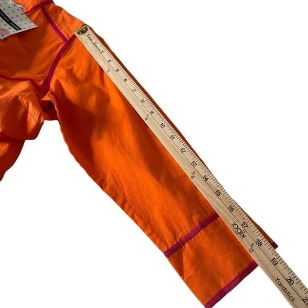 Gretchen Scott Tunic Shirt Tail Dress Womens S Orange Mandarin Collar 3/4 Sleeve - Image 15