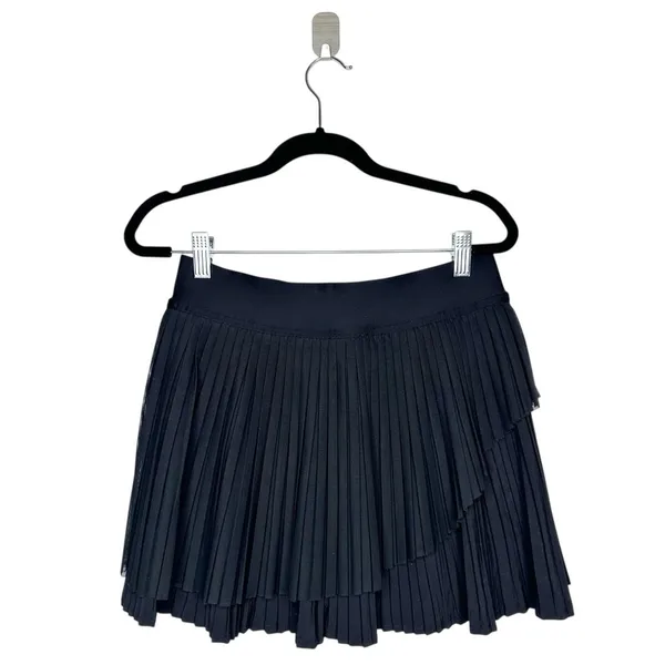 Lululemon Tiered Pleats High Rise Tennis Skirt Skort Women's Black 6 - Image 3