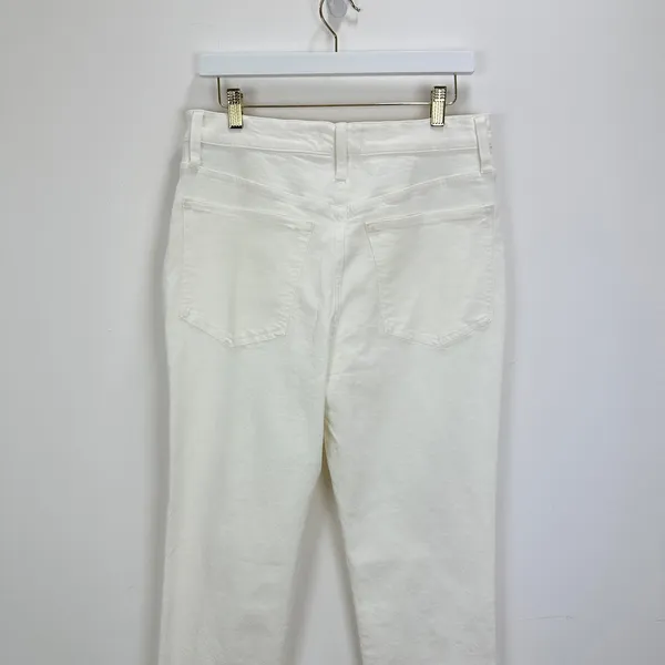 Madewell The Perfect Vintage Jean Tile White High Rise Classic Raw Hem US 30 NWT - Image 13