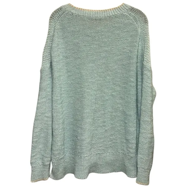 J Crew Mint Chunky Knit Sweater Oversized Crewneck‎ Pullover Large - Image 4
