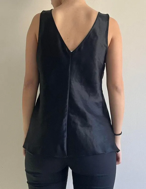 Oscar de la Renta Black Silk Vintage Tank Top - Image 3