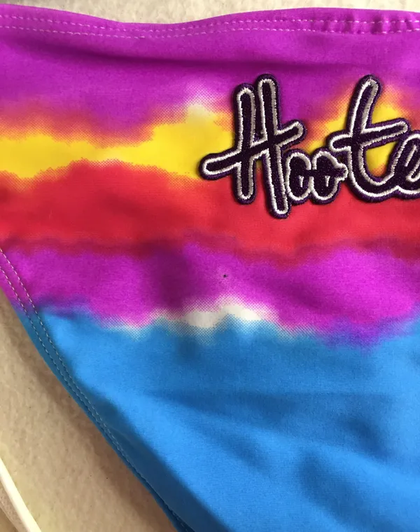 Hooters Bin 41 #5 New Girl Rare Vintage 2Pc Tye Dye Bikini Size Small - Image 6