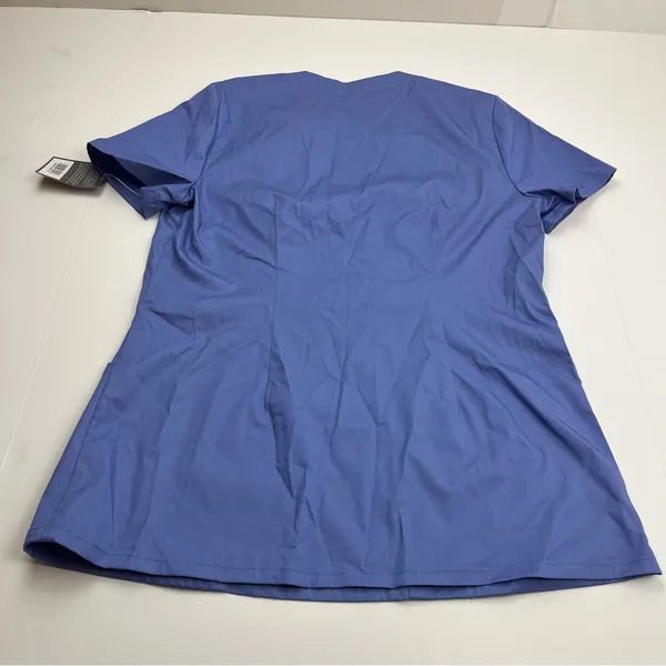 Jaanuu Ceil Blue Scrub Top Womens Size Small Relaxed V-neck Pockets J96124 NEW‎ - Image 10