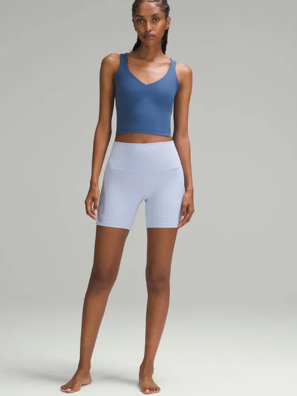 Lululemon Align High-Rise Bike Biker Short 6" in Blue Linen W2538 Sz 14 - Image 2