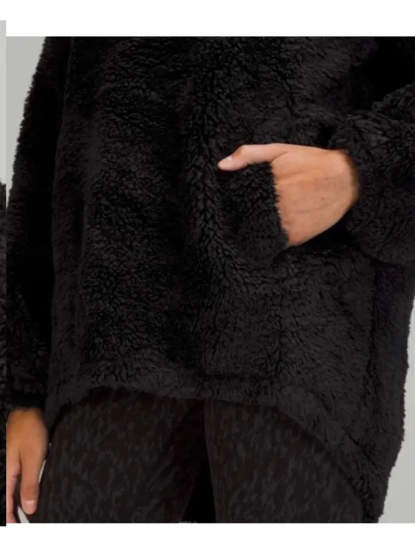 Lululemon Warmth Restore Sherpa Funnel Neck Pullover Black Size Medium - Image 5