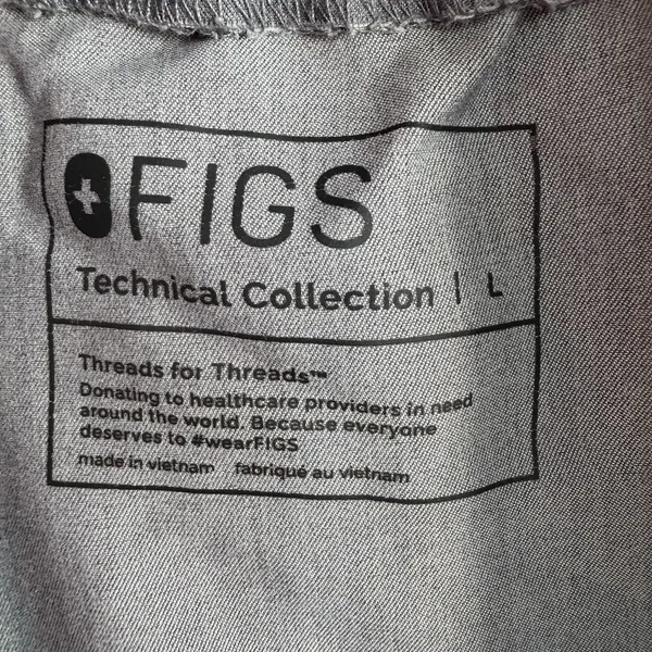 Figs L Large High Waist Yola Skinny‎ Straight Leg Scrub Pants Graphite Gray - Image 7