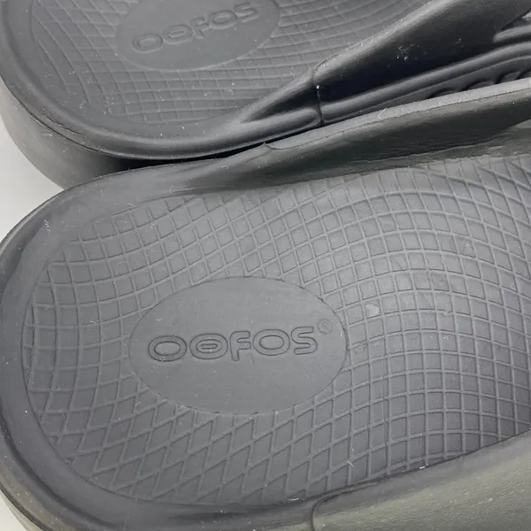 OOFOS OOriginal Recovery Sandal Unisex M8/W10 Black Casual Slip On Thong - Image 5