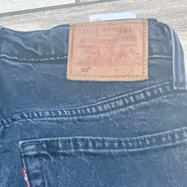 Levi's 501 Women's Jeans Size 25 Dark Blue Straight Fit Standard Denim - Image 8