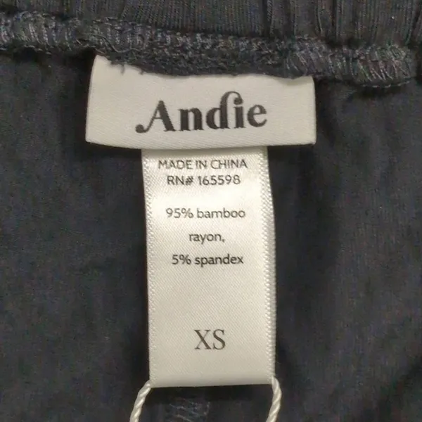 NWT Andie The Wide Leg Pant Black Elastic Drawstring Lounge XS - Image 5