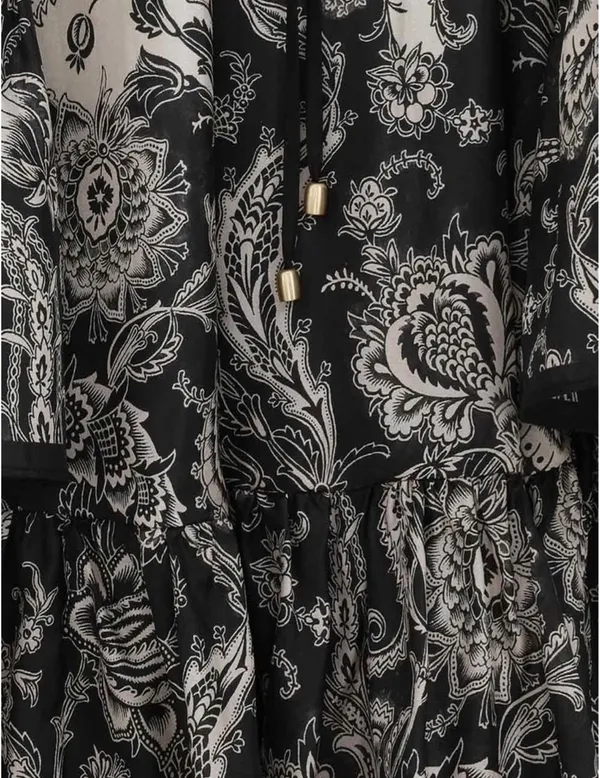 Zimmermann Mini Dress Silk boho flutter sleeve size 2 M/L - Image 3