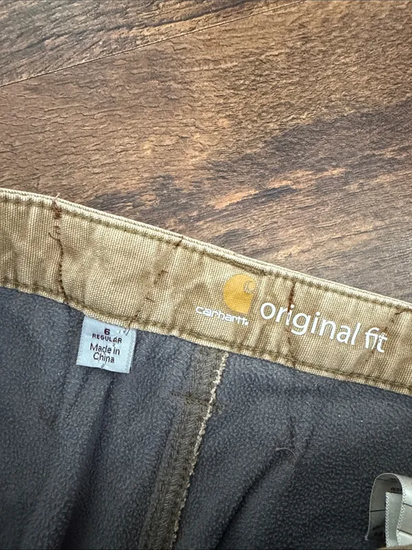 Carhartt women’s lined carpenter pants size 6 tan - Image 2