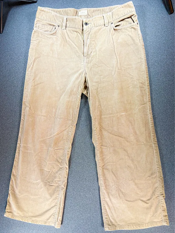 L.L. Bean Velour Pants Womens in Size 16 Light Brown Straight Leg Cabincore - Image 10