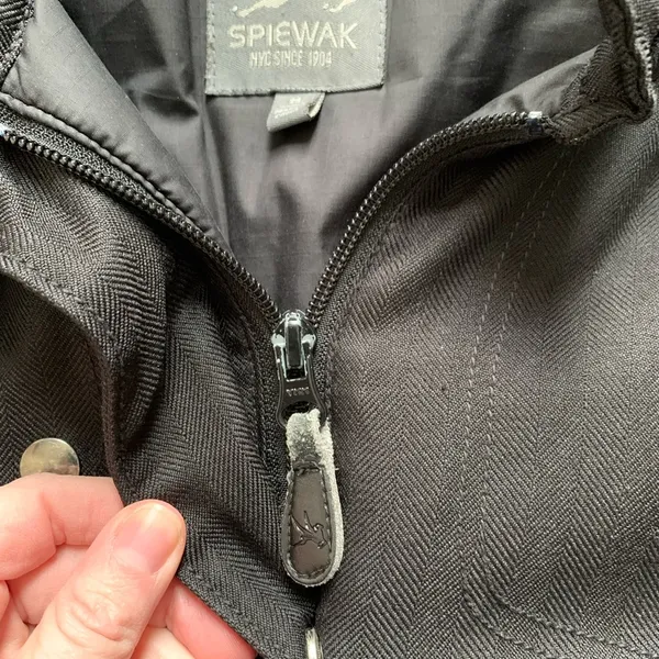 Spiewak Black Long Hooded Winter Coat M - Image 4