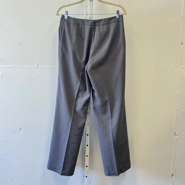 Jones New‎ York Suit Gray Pinstripe Straight Leg Dress Pants Women's Size 6 - Image 2