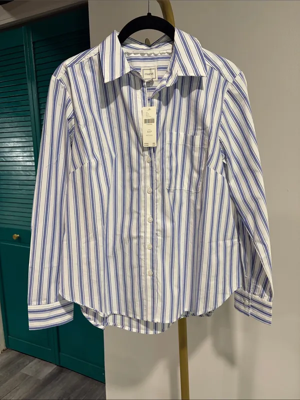 Antrhopology NWT Maeve Kate 100% Cotton Classic Buttondown Shirt - Image 5