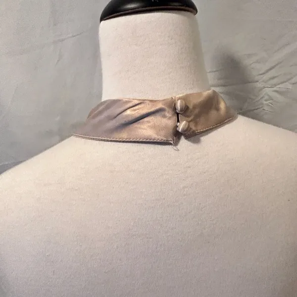 Floral Satin Ribbon & Mesh Embroidered 3D Sheer Sleeveless Tank Top Crop Top - Image 5
