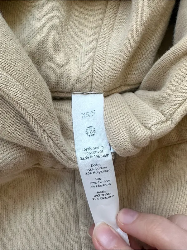 lululemon athletica Women's Beige Half-Zip Hoodie Scuba - Image 4