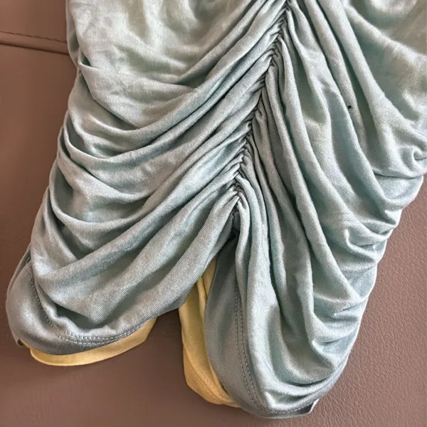 Anthropologie Pilcro‎ NWT Ruched Reversible Tank Top Light Sky Blue XS - Image 5
