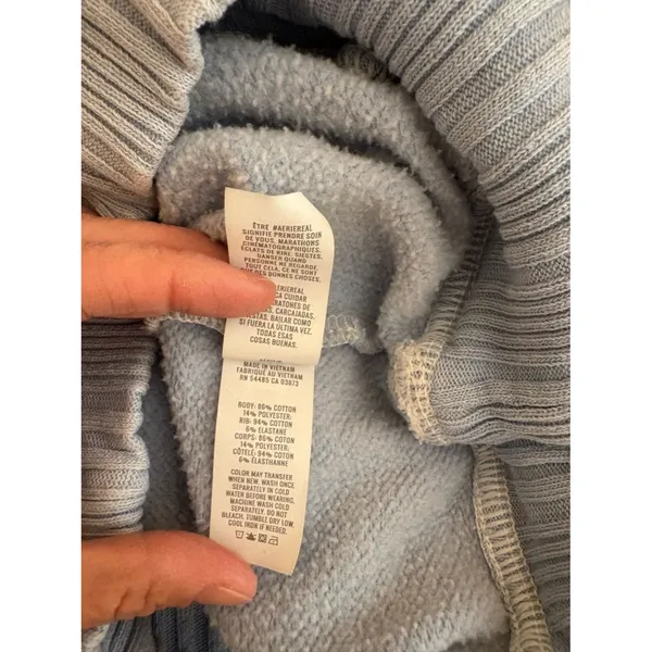Aerie Blue Cropped Hoodie XS Soft Fleece Pullover Sweatshirt - Image 7