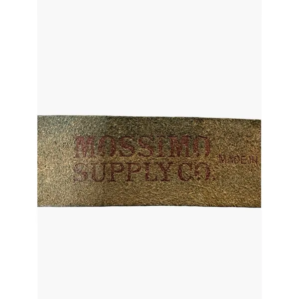 Mossimo Denim VTG Mossimo Supply Co Leather Belt Oval Brass Buckle Brown Cottagecore Western - Image 10