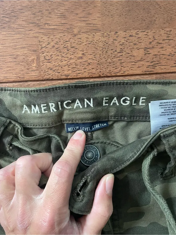 American Eagle Olive Green Super High-Rise Jeggings Crop - Image 4
