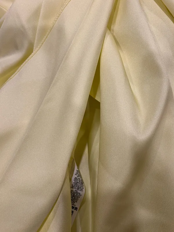 Asos Luxe viral Structured yellow Drape Satin Plunge Mini Dress size US 8 /UK 12 - Image 21